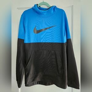 MENS- Nike Blue and Black Dri-Fit Pullover Hoodie Sweatshirt